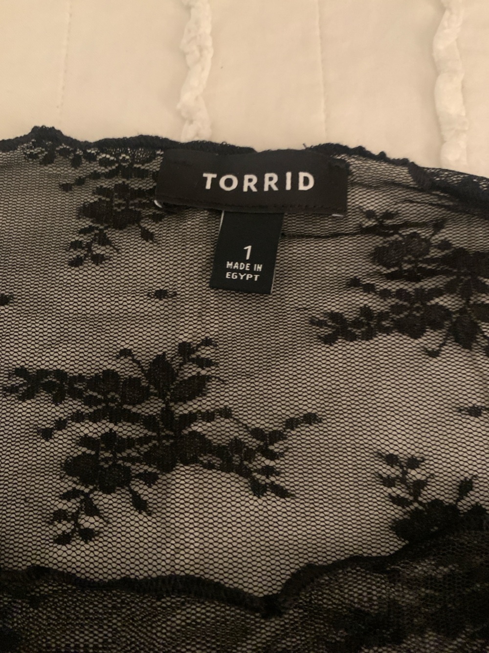 Torrid long sleeve lace undershirt